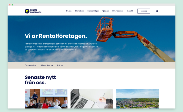 Webbläsare som besöker på www.rentalforetagen.se.
